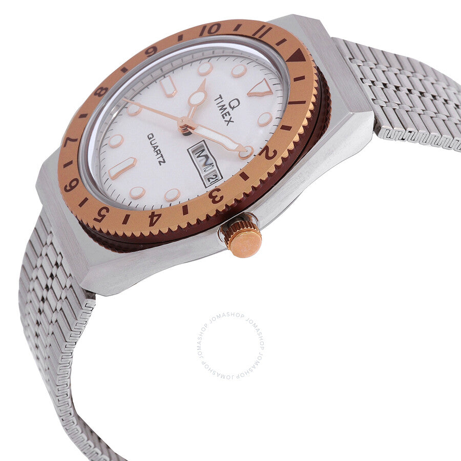 Timex Q Quartz Silver Dial Ladies Watch TW2U95600VQ - The Watches Men & Co #2