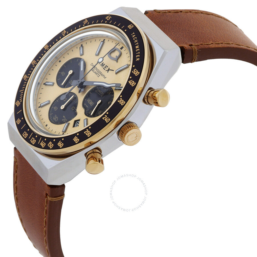 Timex Q Timex Chronograph Quartz Gold Dial Men's Watch TW2W64400 - Dawson Watches #2
