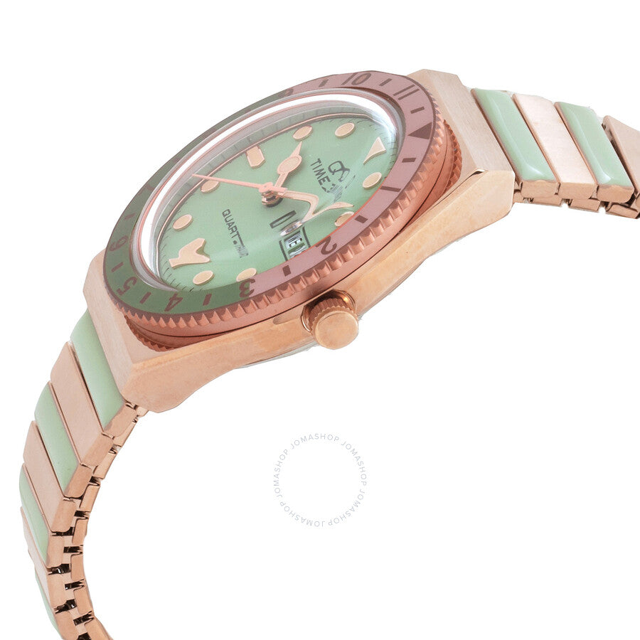 Timex Q Timex Malibu Quartz Green Dial Ladies Watch TW2V38700VQ - Dawson Watches #2
