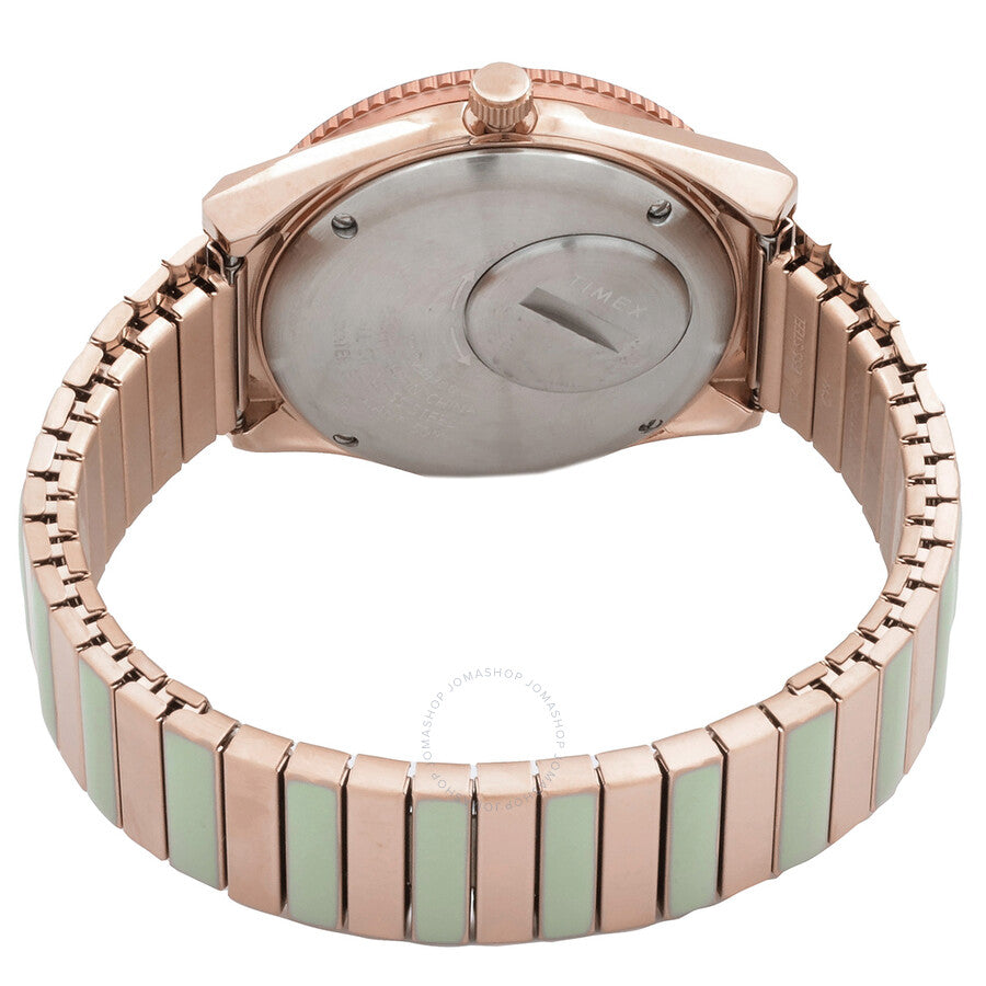 Timex Q Timex Malibu Quartz Green Dial Ladies Watch TW2V38700VQ - Dawson Watches #3