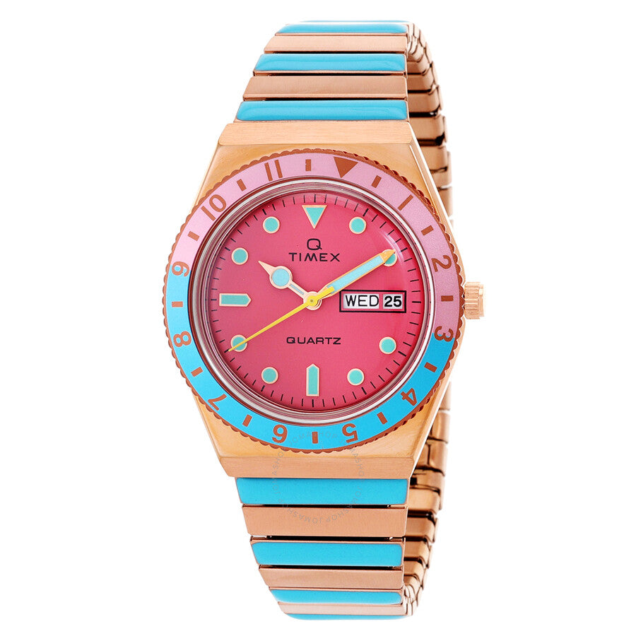 Timex Q Timex Malibu Quartz Pink Dial Ladies Watch TW2U81500 - Dawson Watches