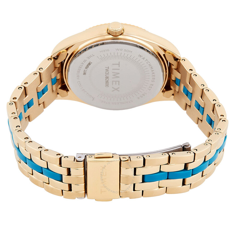 Timex Waterbury Legacy Boyfriend Malibu Quartz Blue Dial Ladies Watch TW2U82600 - The Watches Men & Co #3