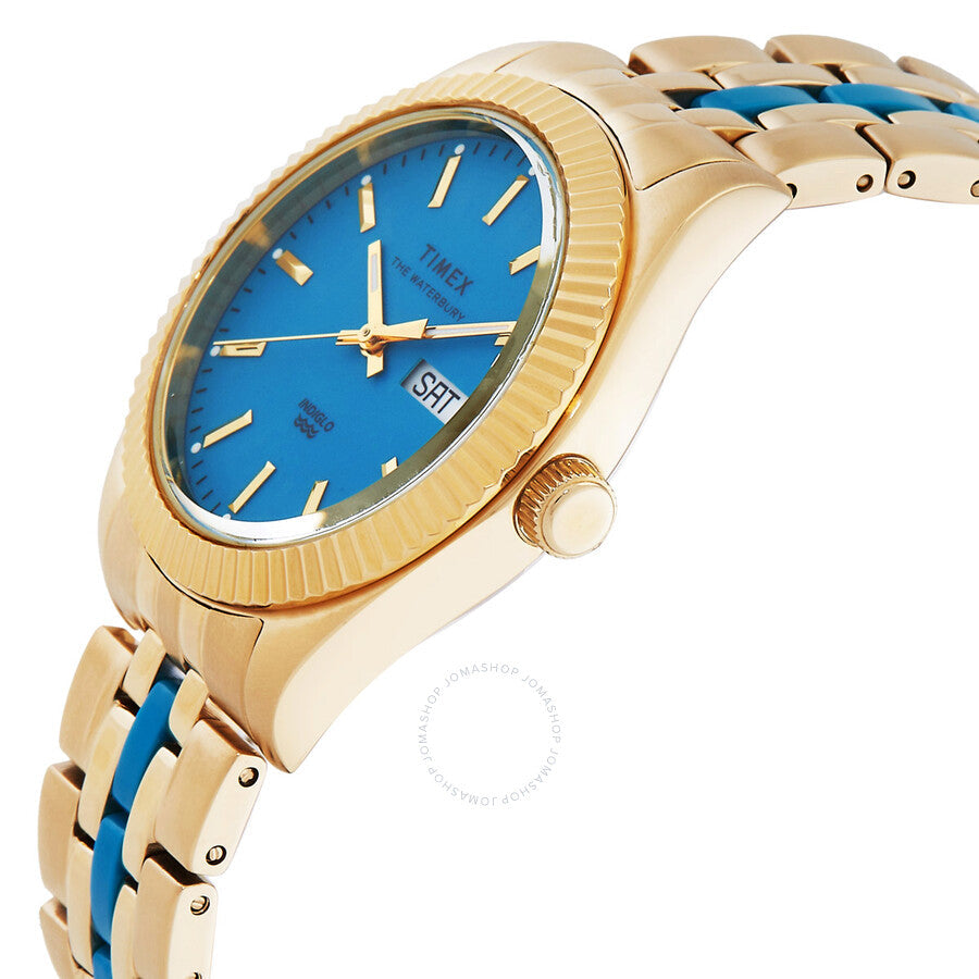 Timex Waterbury Legacy Boyfriend Malibu Quartz Blue Dial Ladies Watch TW2U82600 - The Watches Men & Co #2