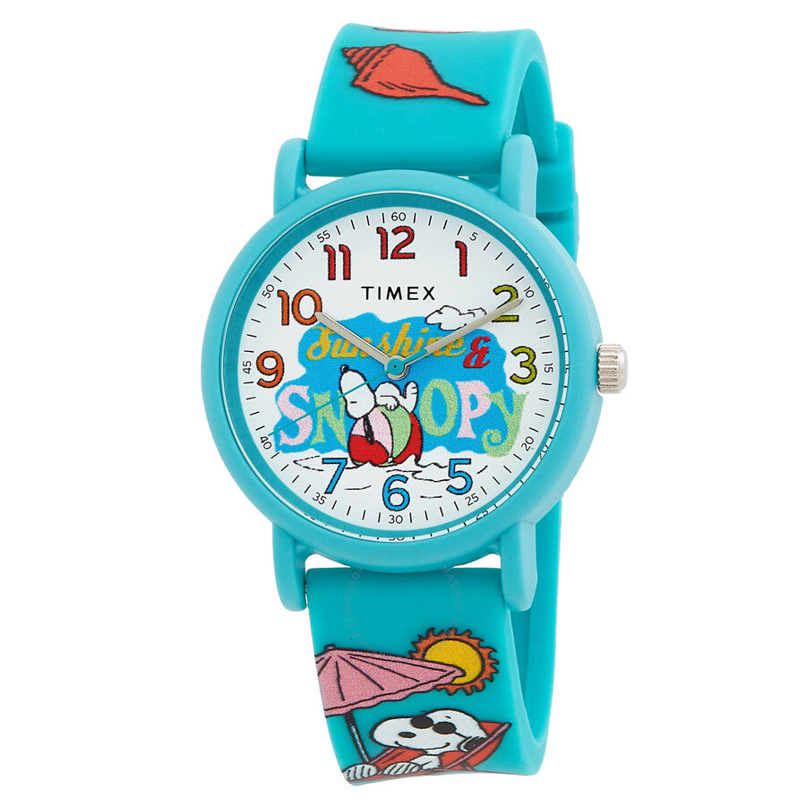 Timex x Peanuts Just Beachy Quartz White Dial Unisex Watch TW2V78500JT - The Watches Men & Co