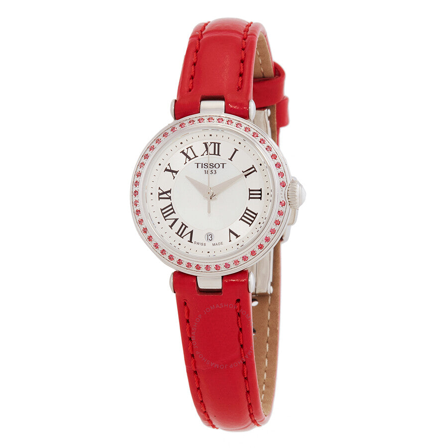 Tissot Bellissima Small Lady Quartz White Mother of Pearl Dial Watch T1260106611300 - The Watches Men & Co