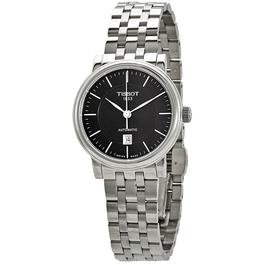 Tissot Carson Automatic Black Dial Ladies Watch T122.207.11.051.00 - The Watches Men & Co