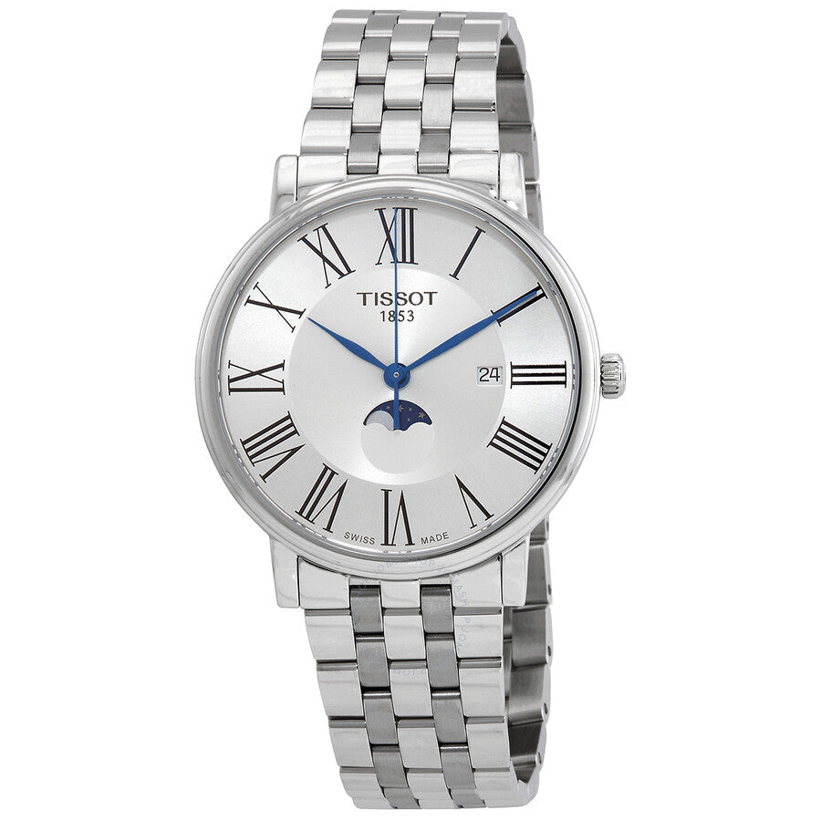 Tissot Carson Moon Phase Quartz Silver Dial Men's Watch T1224231103300 - Dawson Watches