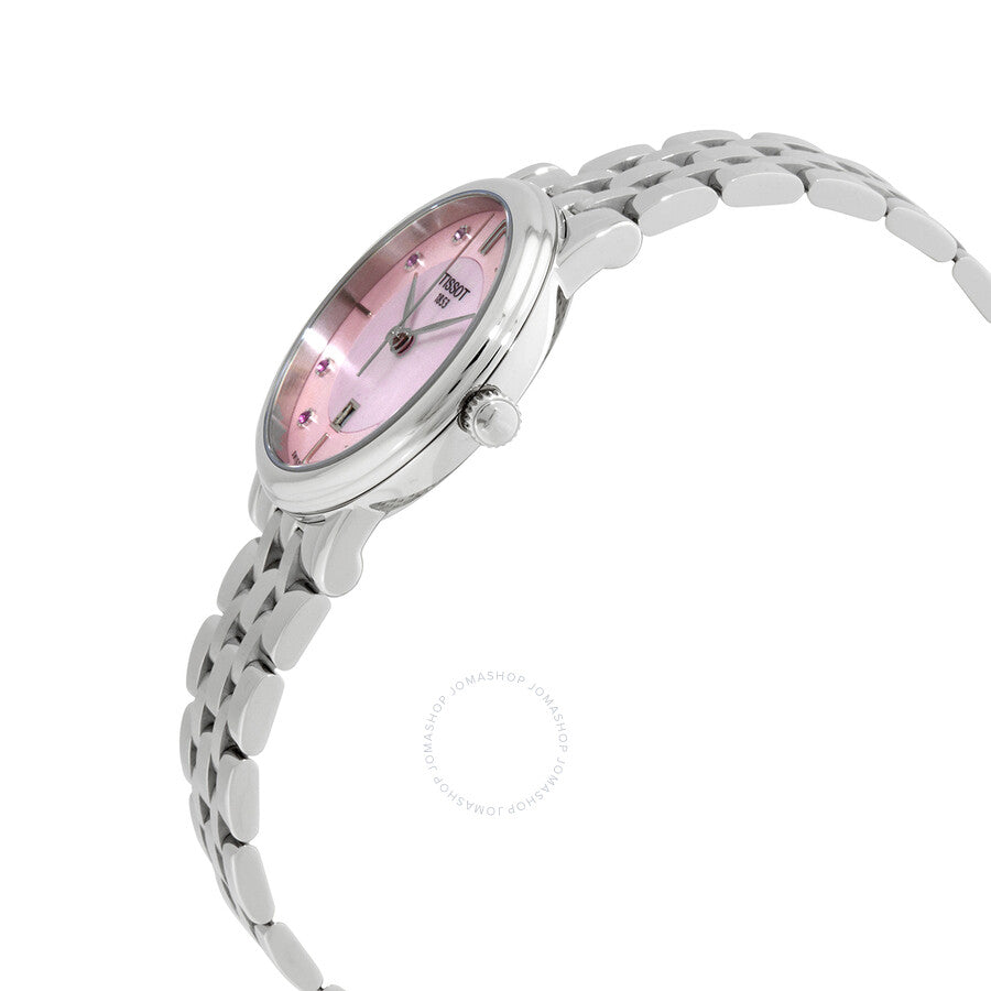 Tissot Carson Quartz Diamond Pink Mother of Pearl Dial Ladies Watch T122.210.11.159.00 - The Watches Men & Co #2