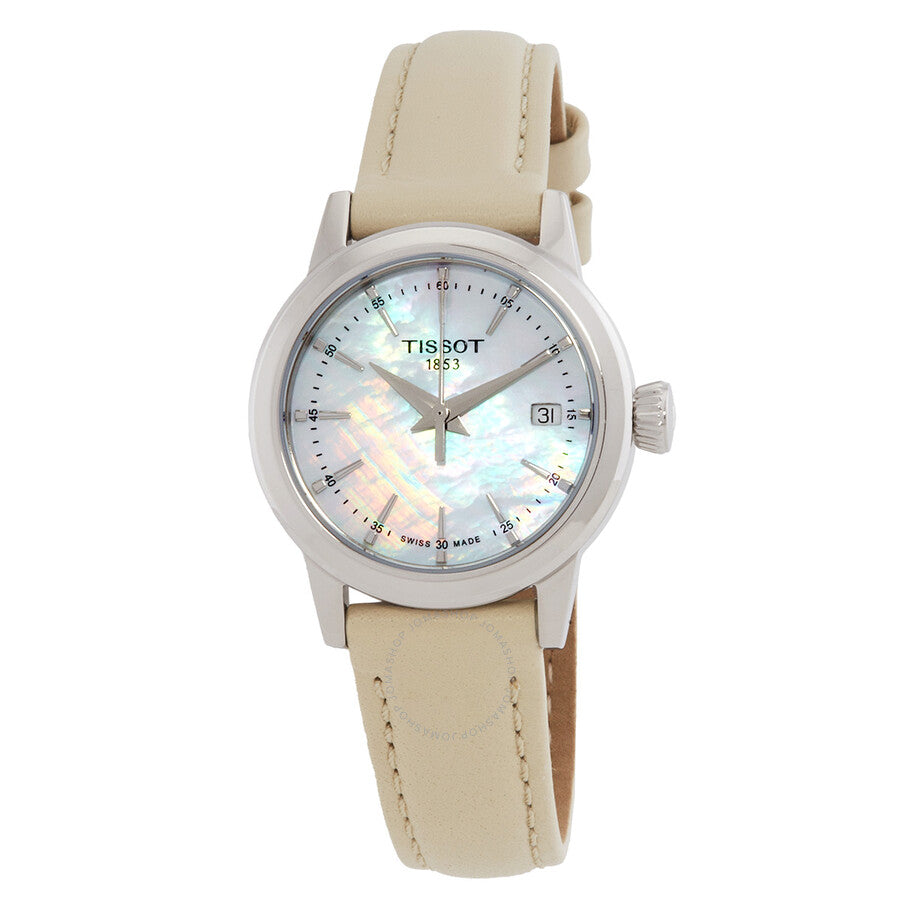 Tissot Classic Dream Quartz White Mother of Pearl Dial Ladies Watch T1292101611100 - The Watches Men & Co