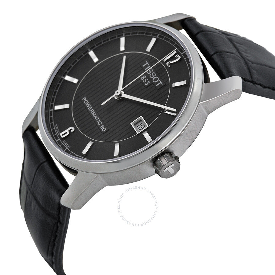 Tissot Classic Titanium Powermatic 80 Black Dial Men's Watch T0874074605700 - The Watches Men & Co #2