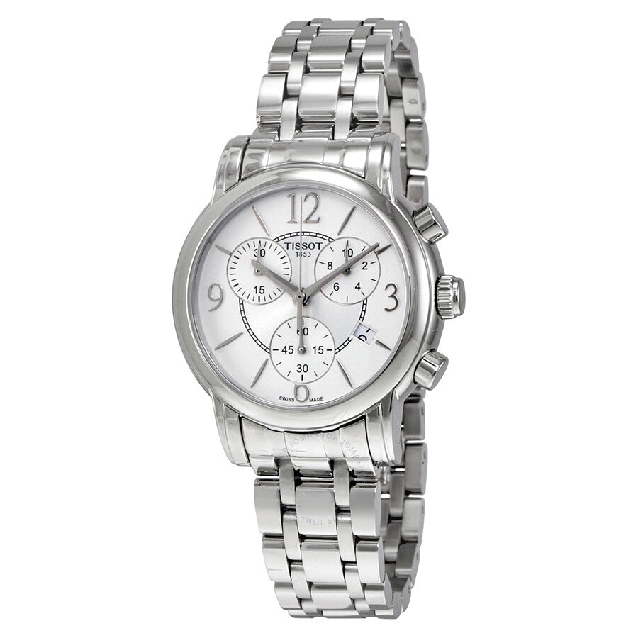 Tissot Dressport Chronograph Silver Dial Ladies Sports Watch - The Watches Men & Co