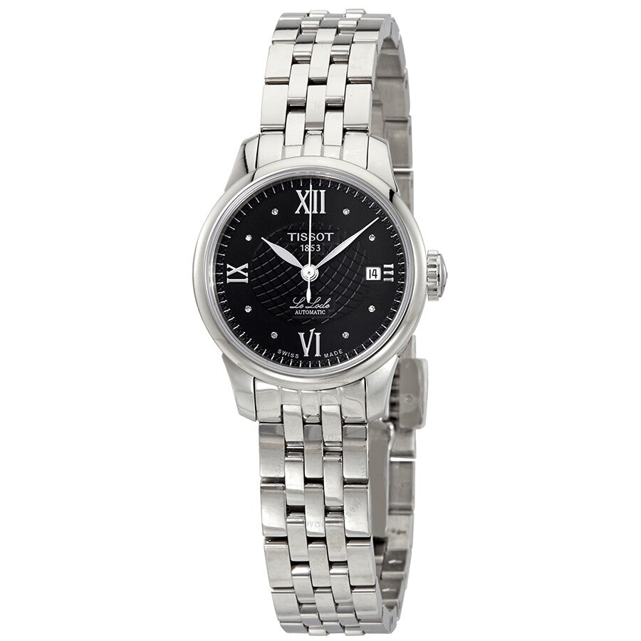 Tissot Le Locle Automatic Black Diamond Dial Ladies Watch T41.1.183.56 - Dawson Watches