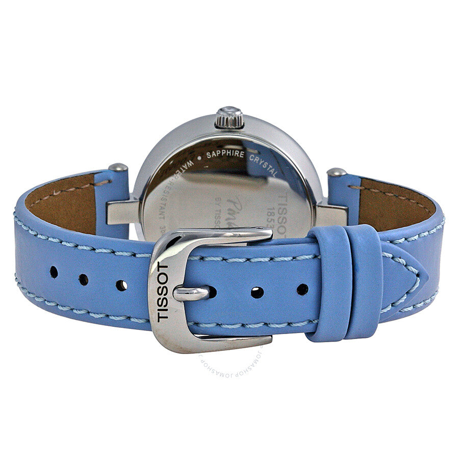 Tissot Pinky White Dial Blue Leather Ladies Watch T0842101601702 - The Watches Men & Co #3