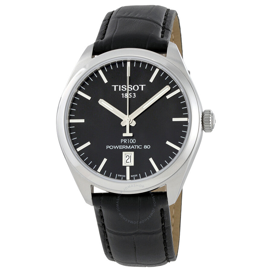 Tissot PR 100 Powermatic 80 Black Dial Men's Watch T101.407.16.051.00 - The Watches Men & Co