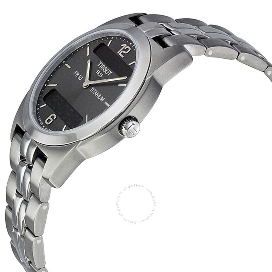 Tissot PR 50 Titanium Analog/Digital Grey Men's Watch T34.7.487.62 - The Watches Men & Co #2