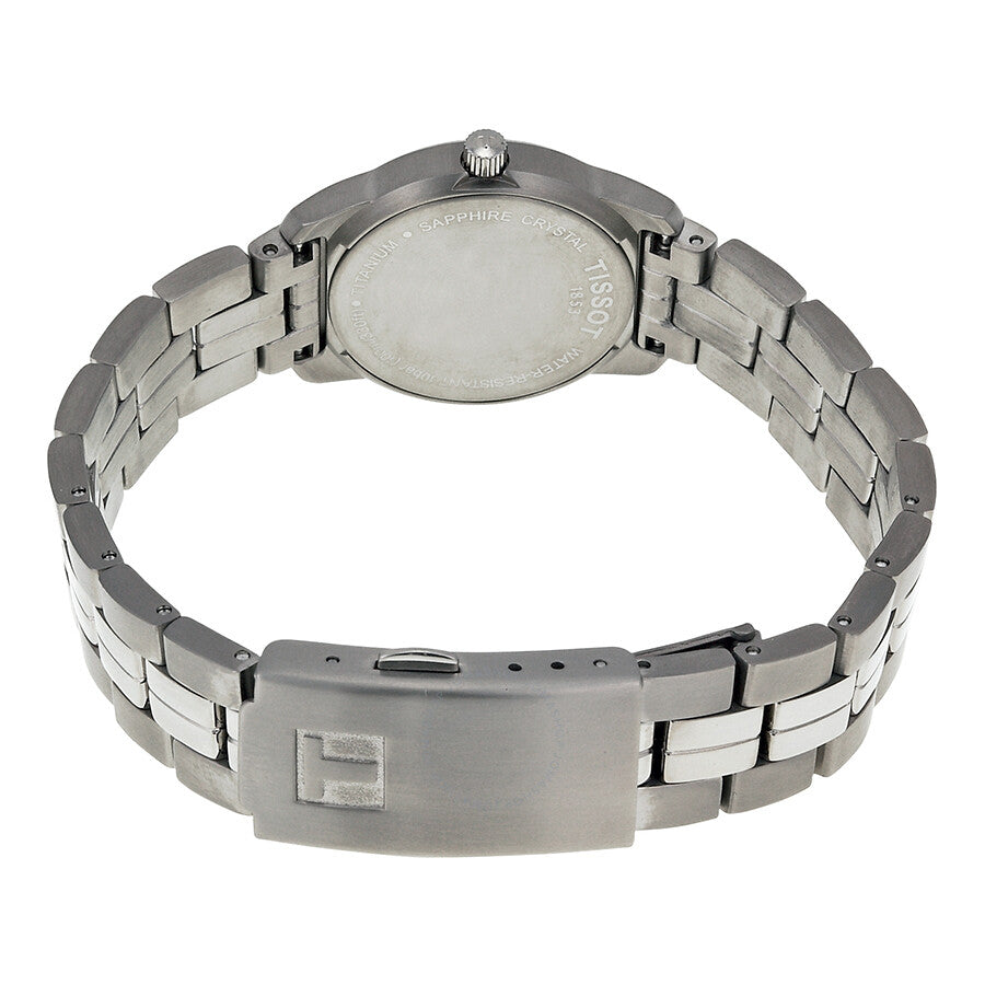 Tissot PR100 Anthracite Dial Titanium Bracelet Ladies Watch T0493104406700 - The Watches Men & Co #3