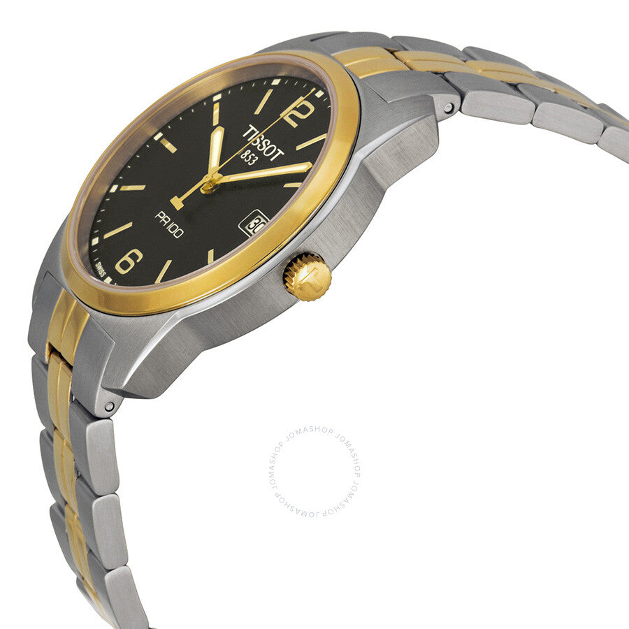 Tissot PR100 Black Dial Two-tone Men's Watch T0494102205701 - The Watches Men & Co #2