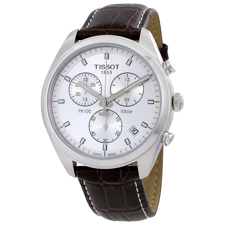 Tissot PR100 Chronograph Silver Dial Men's Watch T1014171603100 - The Watches Men & Co