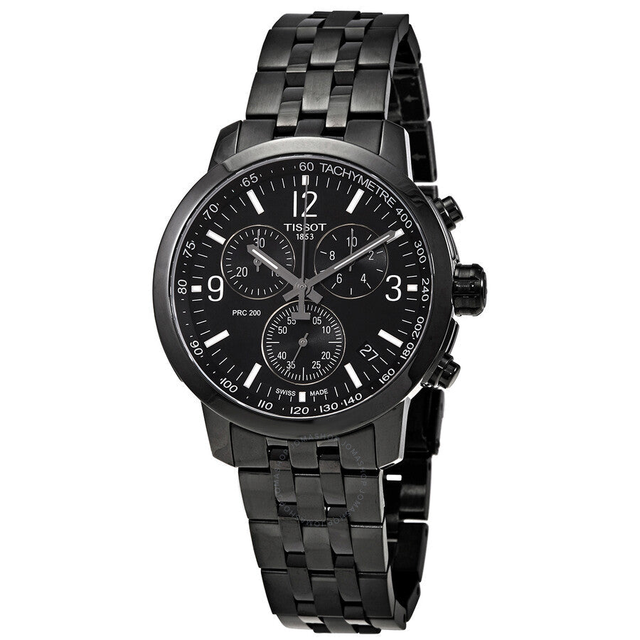 Tissot PRC 200 Chronograph Quartz Black Dial Men's Watch T114.417.33.057.00 - The Watches Men & Co