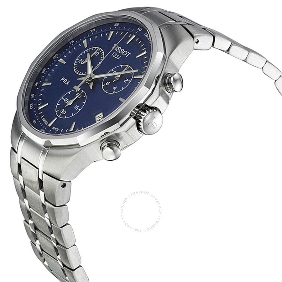 Tissot PRX Classic Chronograph Blue Dial Men's Watch T0774171104100 - The Watches Men & Co #2