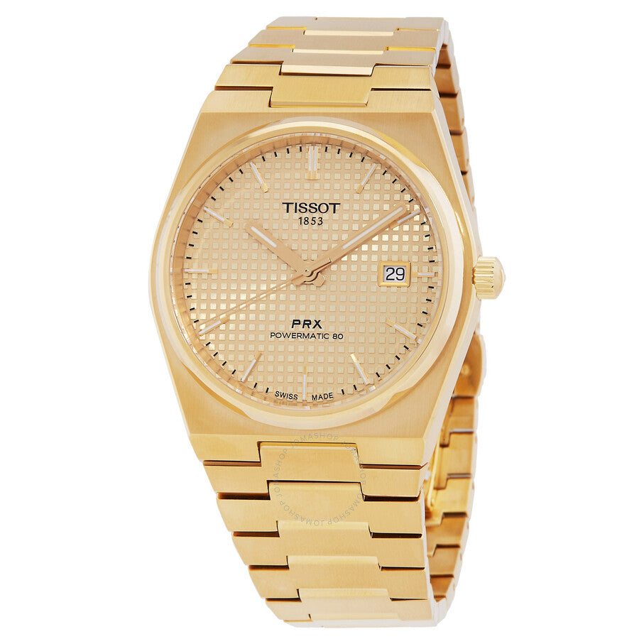 Tissot PRX Powermatic 80 Automatic Champagne Dial Men's Watch T1374073302100 - Dawson Watches