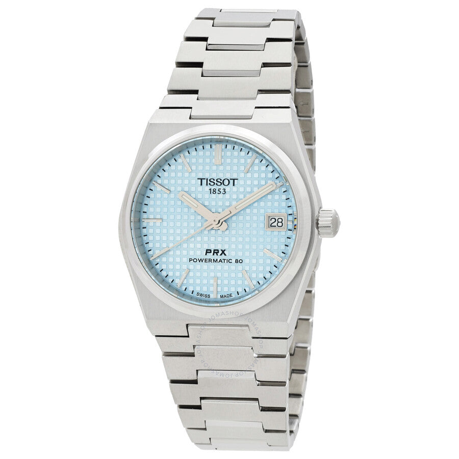 Tissot PRX Powermatic 80 Automatic Ice Blue Dial Ladies Watch T1372071135100 - Dawson Watches