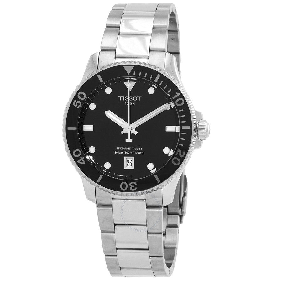 Tissot Seastar Quartz Black Dial Men's Watch T120.410.11.051.00 - Dawson Watches