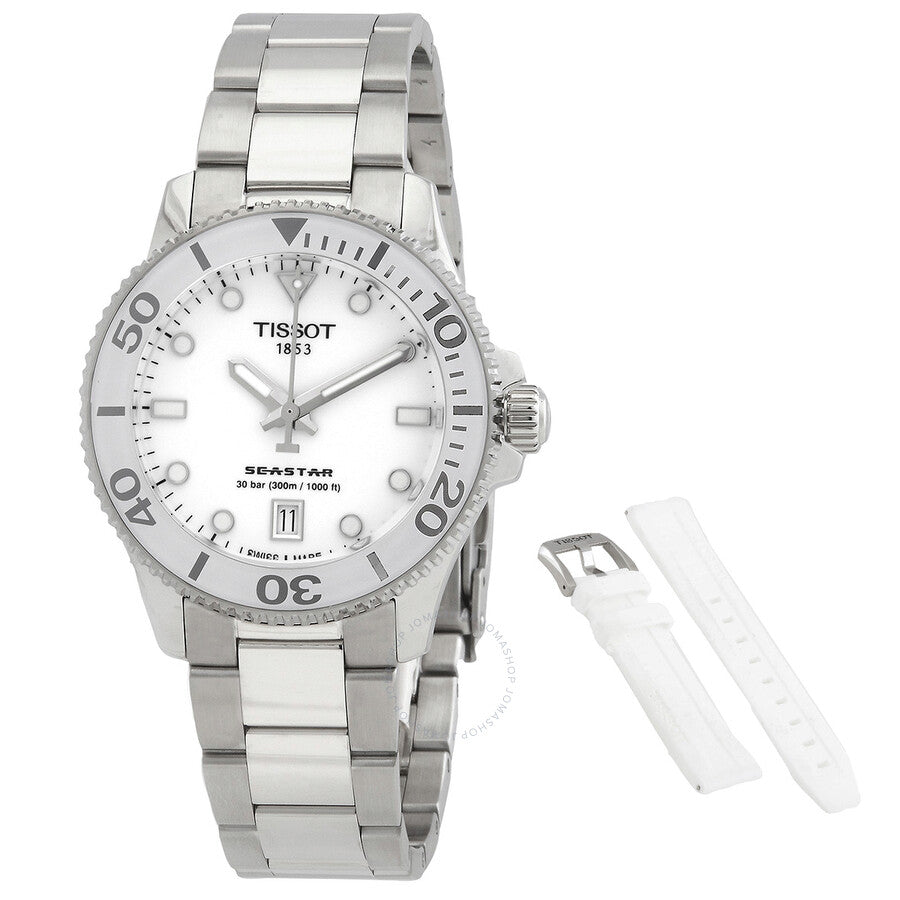 Tissot Seastar Quartz White Dial Men's Watch T120.210.11.011.00 - Dawson Watches