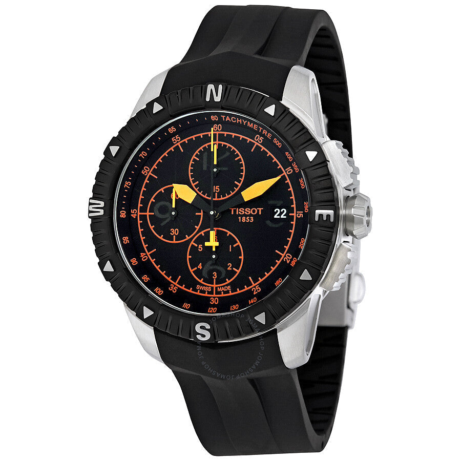 Tissot T-Navigator Automatic Chronograph Black Dial Men's Watch T0624271705701 - The Watches Men & Co