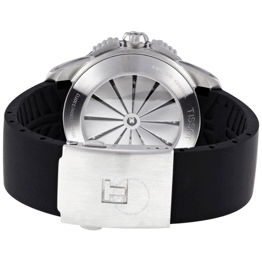 Tissot T-Navigator Automatic Chronograph Black Dial Stainless Steel Men's Watch T0624271705700 - The Watches Men & Co #3