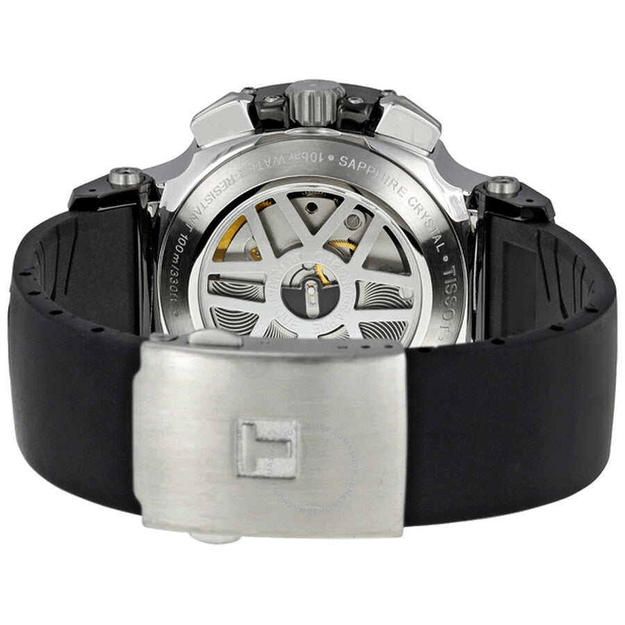 Tissot T Race Chronograph Black Rubber Strap Men's Watch T0484272703700 - The Watches Men & Co #3