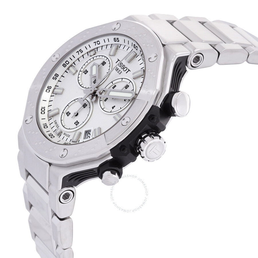 Tissot T-Race Chronograph Quartz Silver Dial Men's Watch T1414171103100 - The Watches Men & Co #2