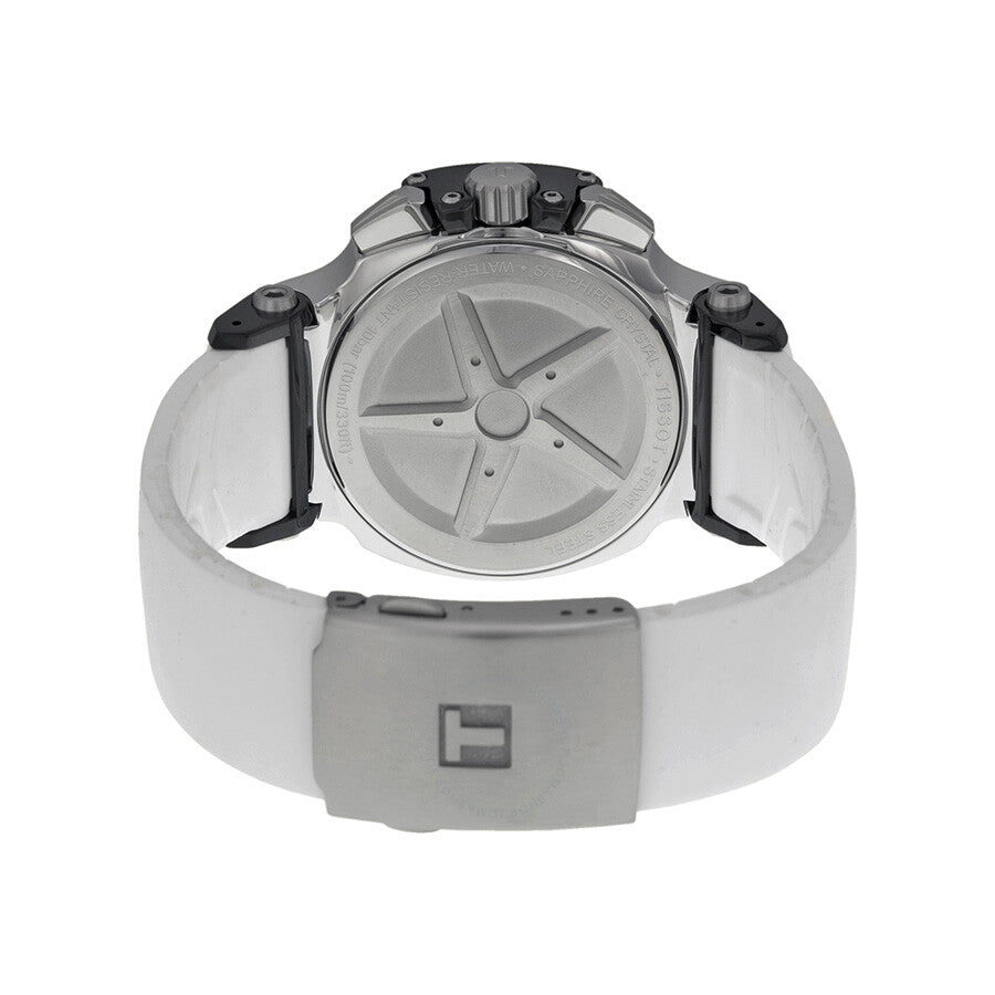 Tissot T Race Chronograph White Rubber Strap Men's Watch T0484172705705 - The Watches Men & Co #3