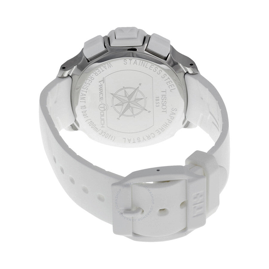 Tissot T-Race Touch White Analog Digital Dial White Synthetic Strap Unisex Watch T0814201701701 - The Watches Men & Co #3