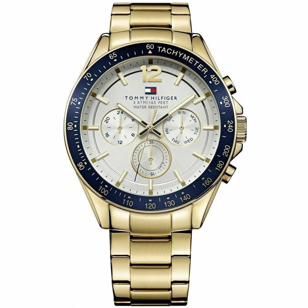 Tommy Hilfiger Luke Multifunction White Dial Gold Watch - 1791121