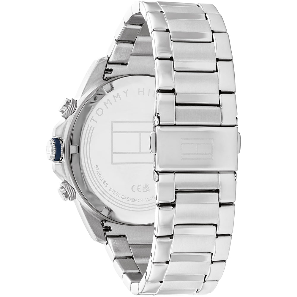 Tommy Hilfiger Lars Chronograph Blue Dial Silver Steel Strap Men's Watch 1792059