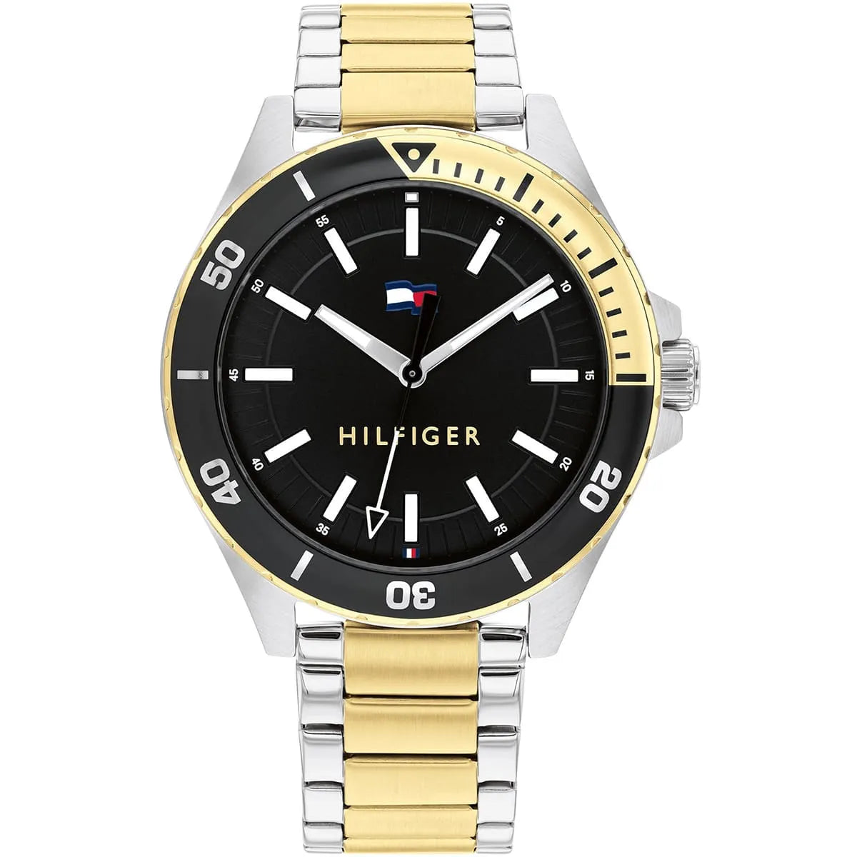 Tommy Hilfiger Baker Black Dial Two-tone Men's Watch - 1792013