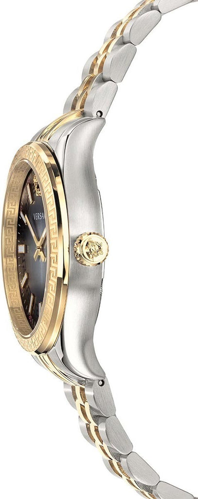 Versace Hellenyium Grey Dial Two Tone Steel Strap Watch - VEHU00520