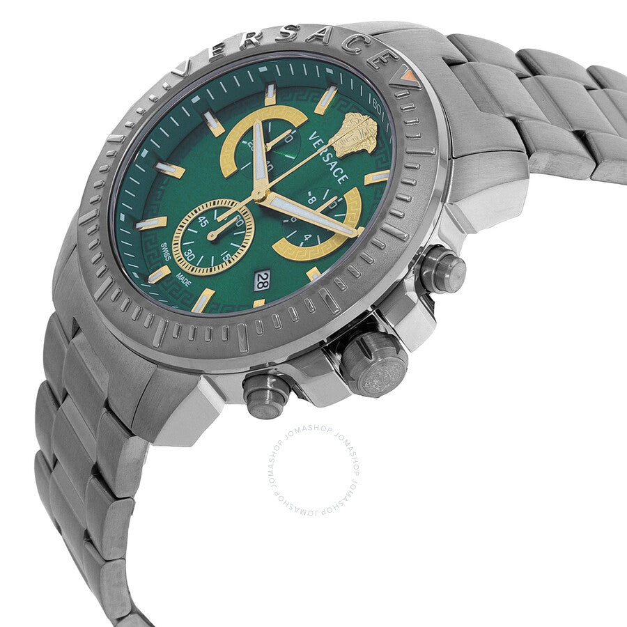 Versace New Chrono Chronograph Quartz Green Dial Men's Watch VE2E00821 - Dawson Watches #2