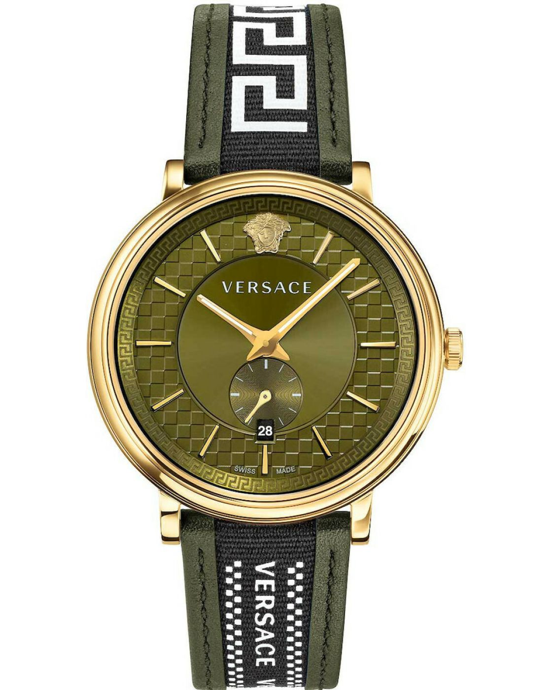 Versace V-Circle Quartz Green Dial Watch - VEBQ01519