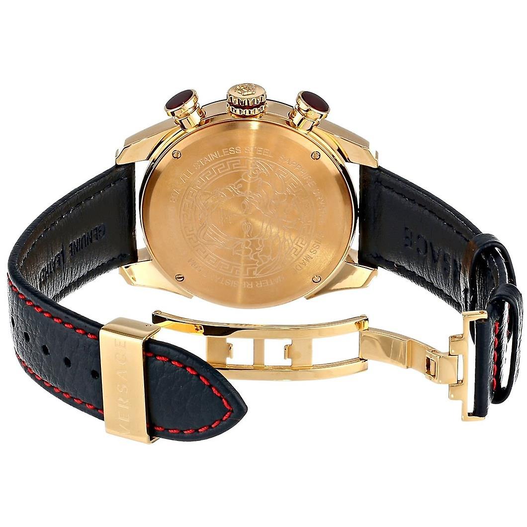 Versace V-Ray Leather Strap Men’s Watch VDB040014 - Watch