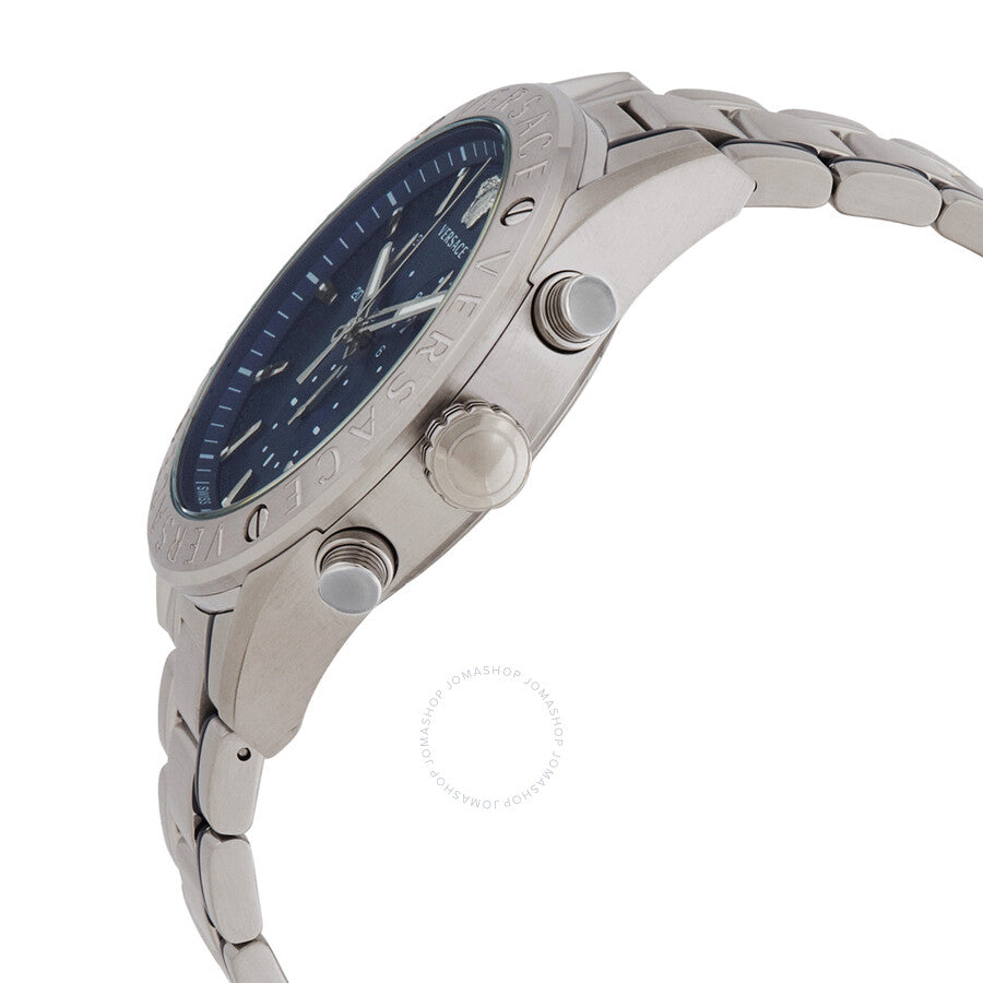 Versace V-Chrono Chronograph Quartz Blue Dial Men's Watch VEHB00519 - Dawson Watches #2