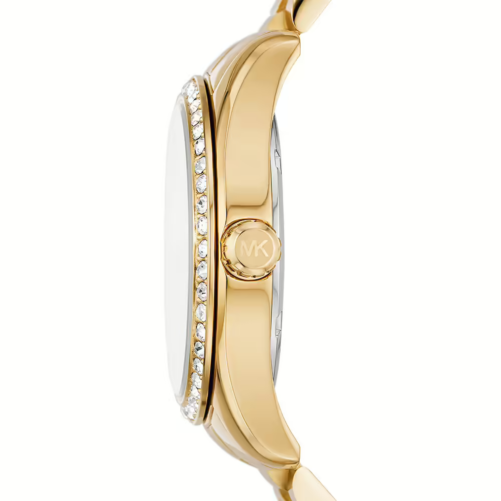 Michael Kors Lexington Mother of Pearl White Dial Gold Steel Strap Watch for Women - MK1079 mk1079 - Image 3