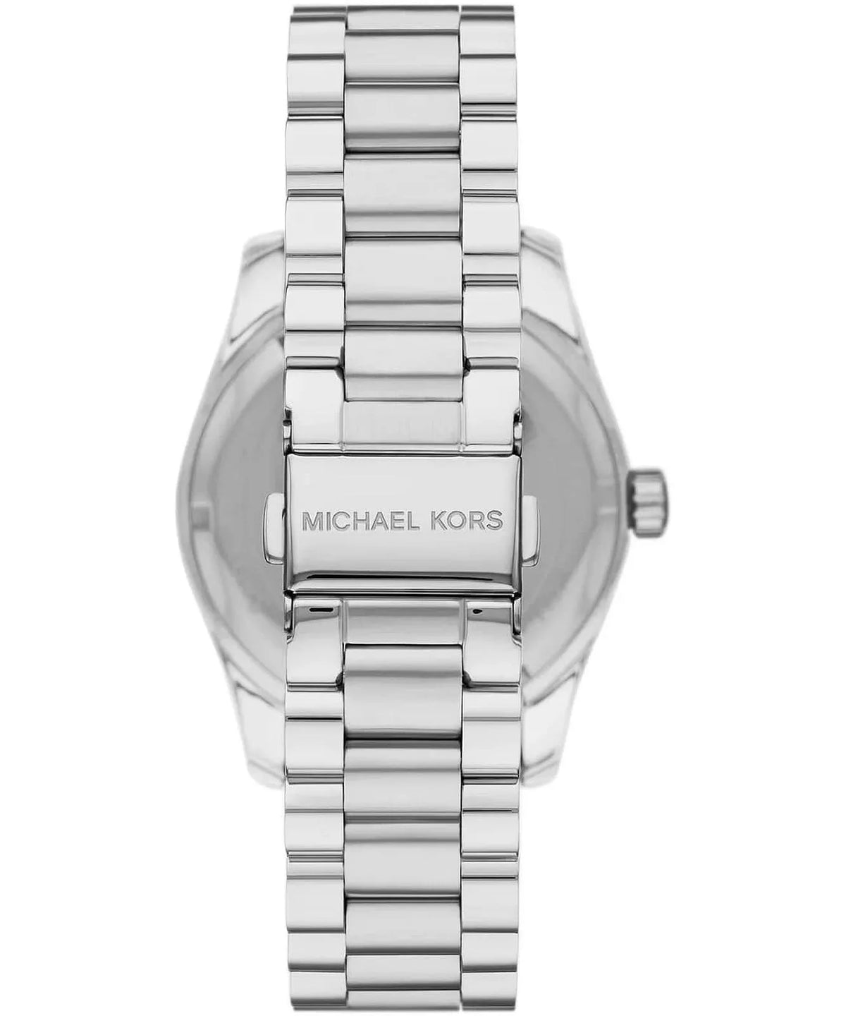 Michael Kors Lexington Crystals White Dial Silver Steel Strap Women's Watch - MK1087