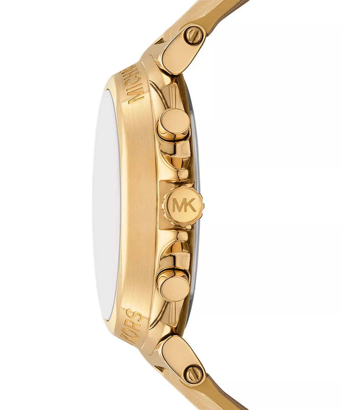 Michael Kors Maren Chronograph Gold Metallic Genuine Leather Women's Watch - MK7508