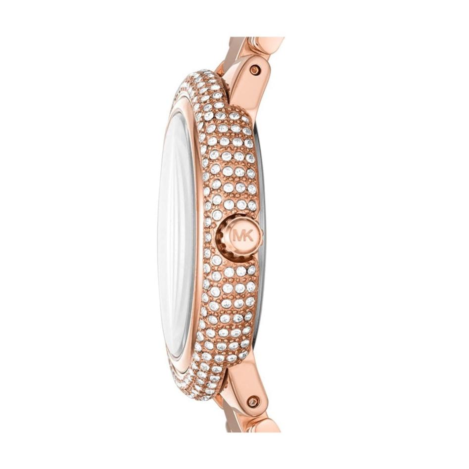 Michael Kors Taryn Pavé White Dial Rose Gold Women's Watch - MK4460