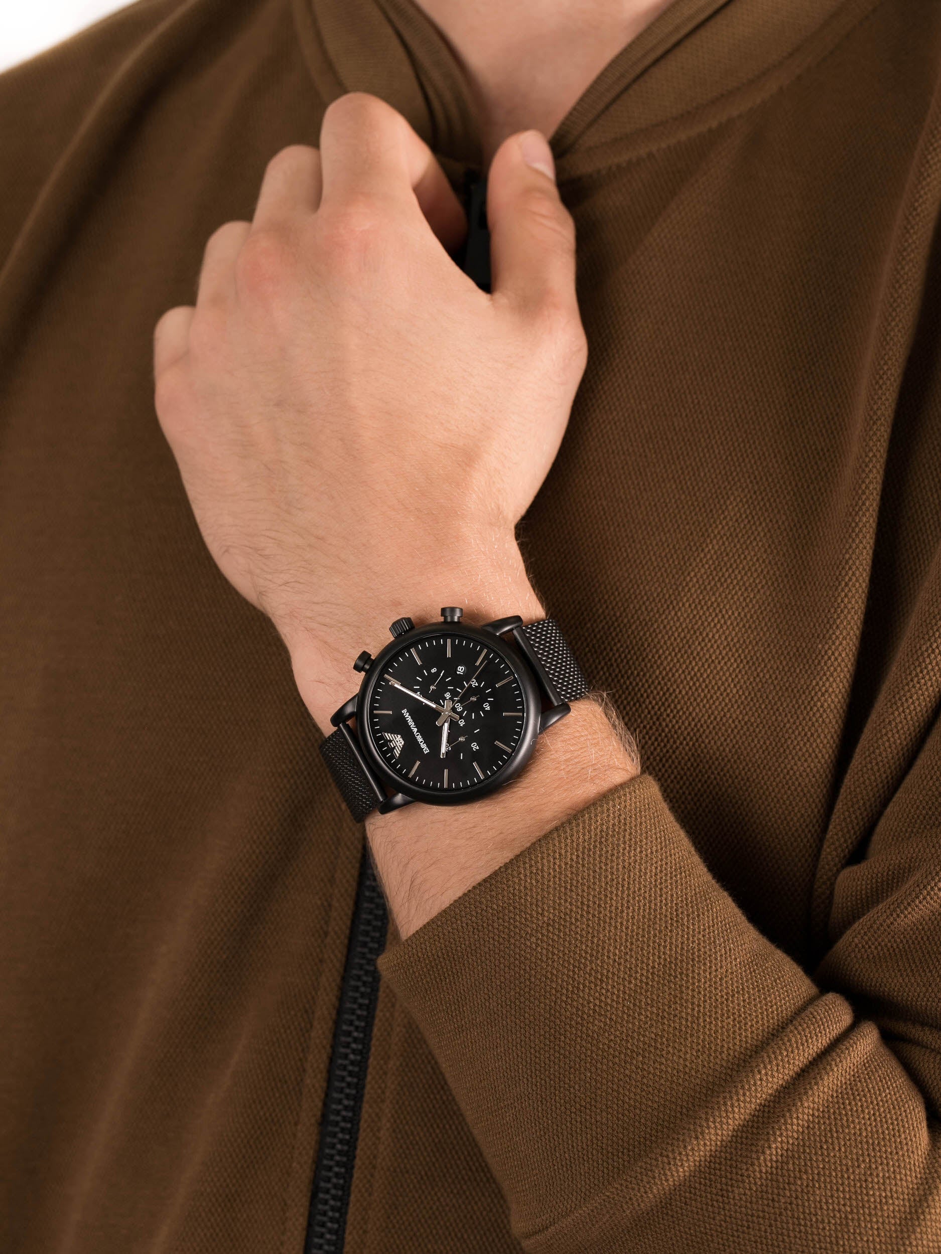 Emporio Armani Sport Chronograph Black Dial Men's Watch AR1968