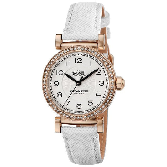 Coach Madison White Leather Strap Women's Watch  14502401 - Dawson Watches