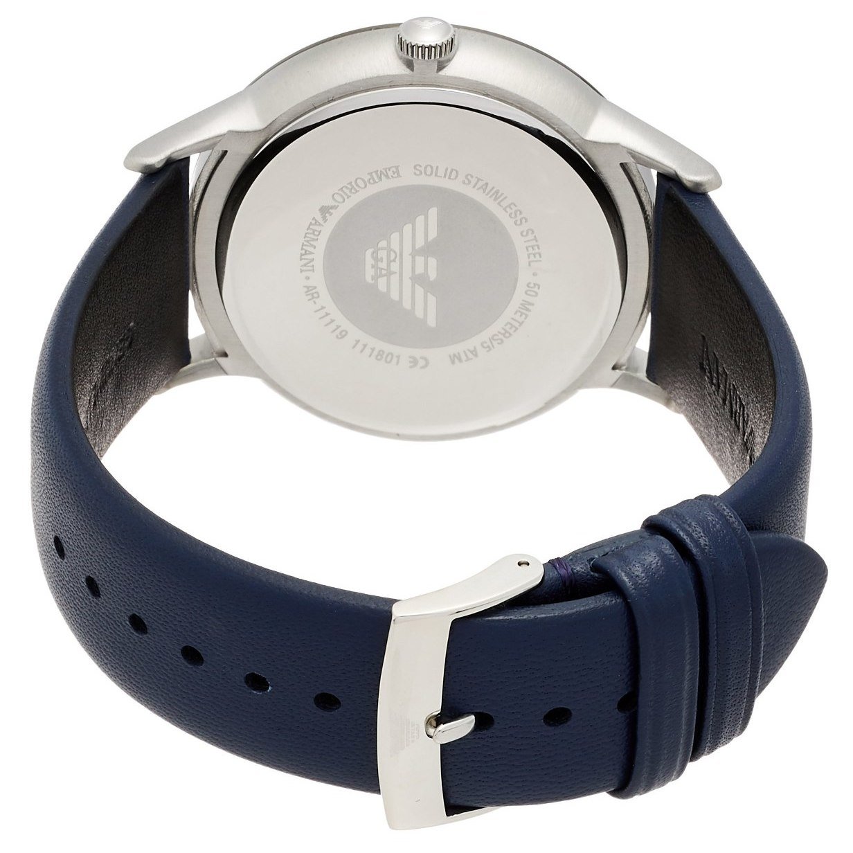 Emporio Armani Renato Blue Leather Men's Watch AR11119 - Dawson Watches #3
