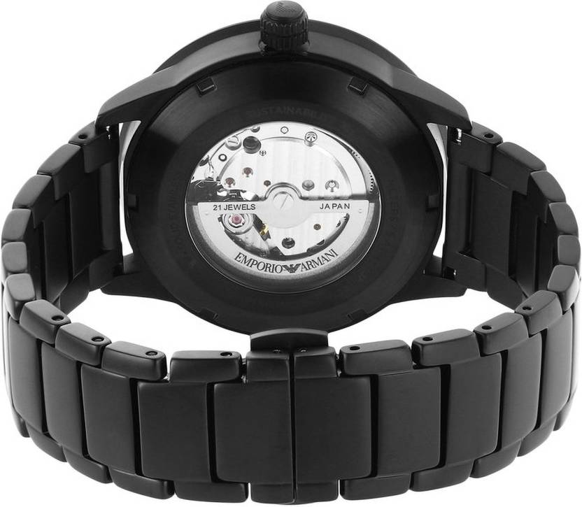 Emporio Armani Automatic Stainless Steel Black Men's Watch AR60054 - Dawson Watches #3